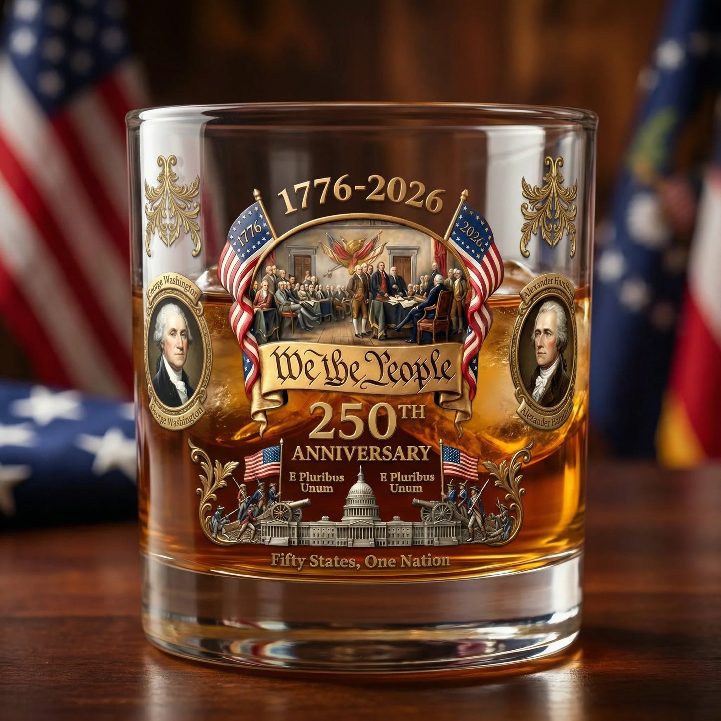 America 250th Anniversary Whiskey Bottle