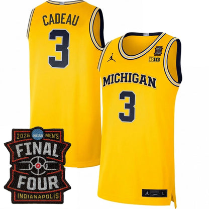 Michigan Wolverines Men's Basketball 25/26 All Stitched Jersey - Final Four Patch